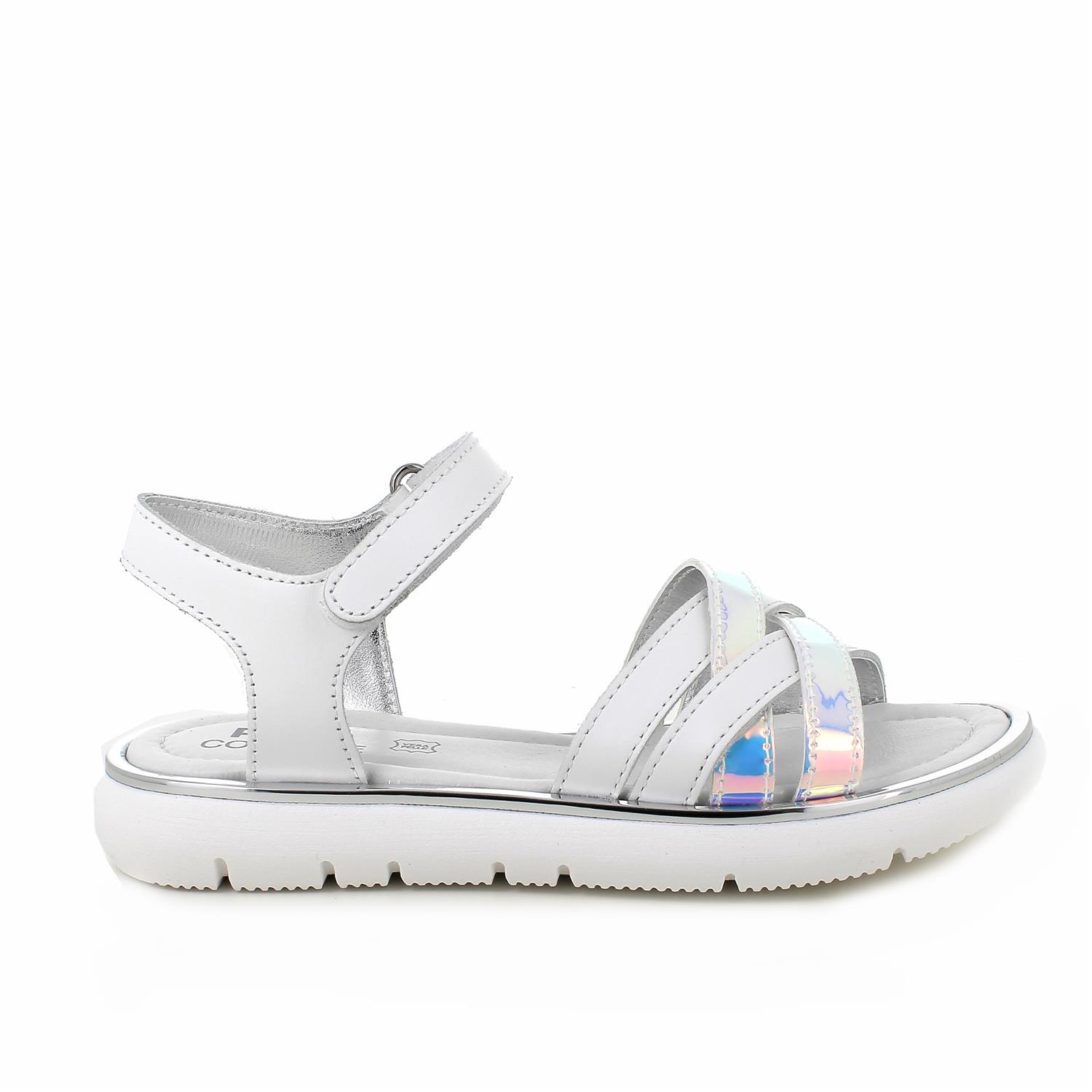 Sandals for girls white with velcro