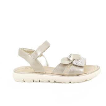 Sandals for girls platinum with velcro Sandals for girls platinum with velcro