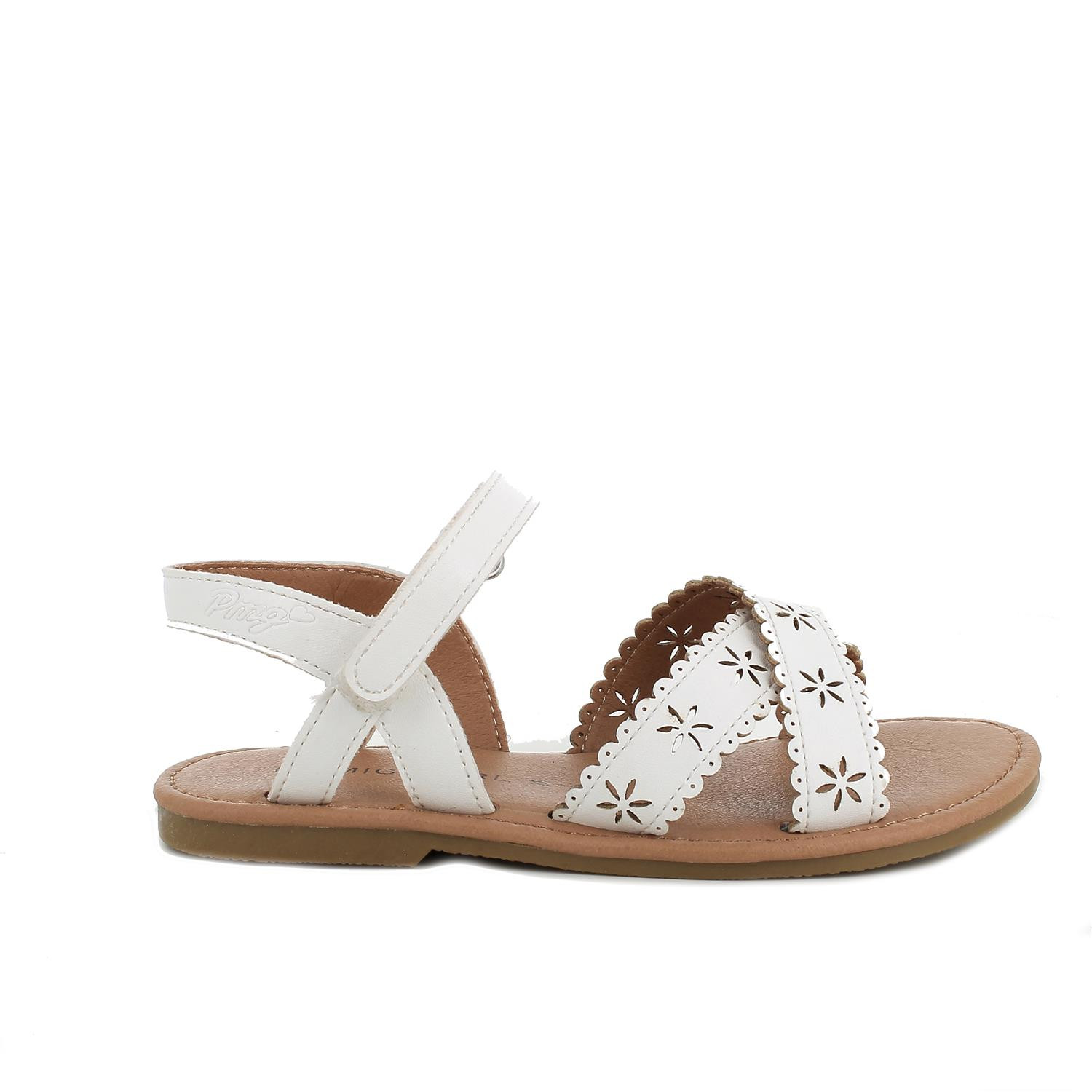 Sandalia para niña blanco con velcro