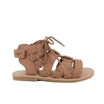 Sandale pour fille brun avec velcro Sandale pour fille brun avec velcro
