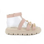 Sandale pour fille rose et beige avec velcro Sandale pour fille rose et beige avec velcro