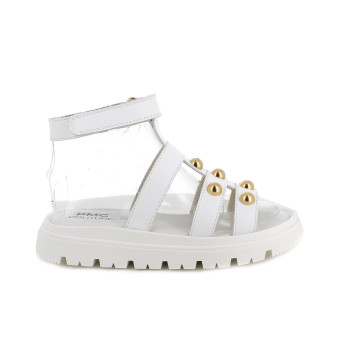 Sandalia para niña blanco con velcro Sandalia para niña blanco con velcro