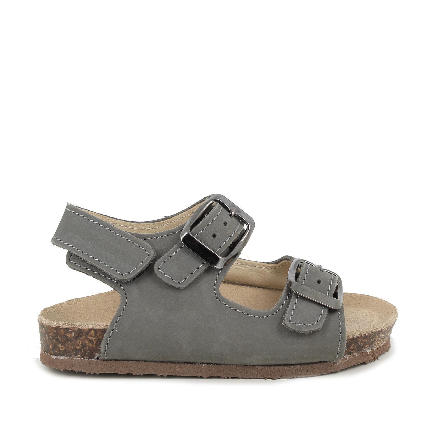 JUNGE SANDALE GRAU MIT VELCRO