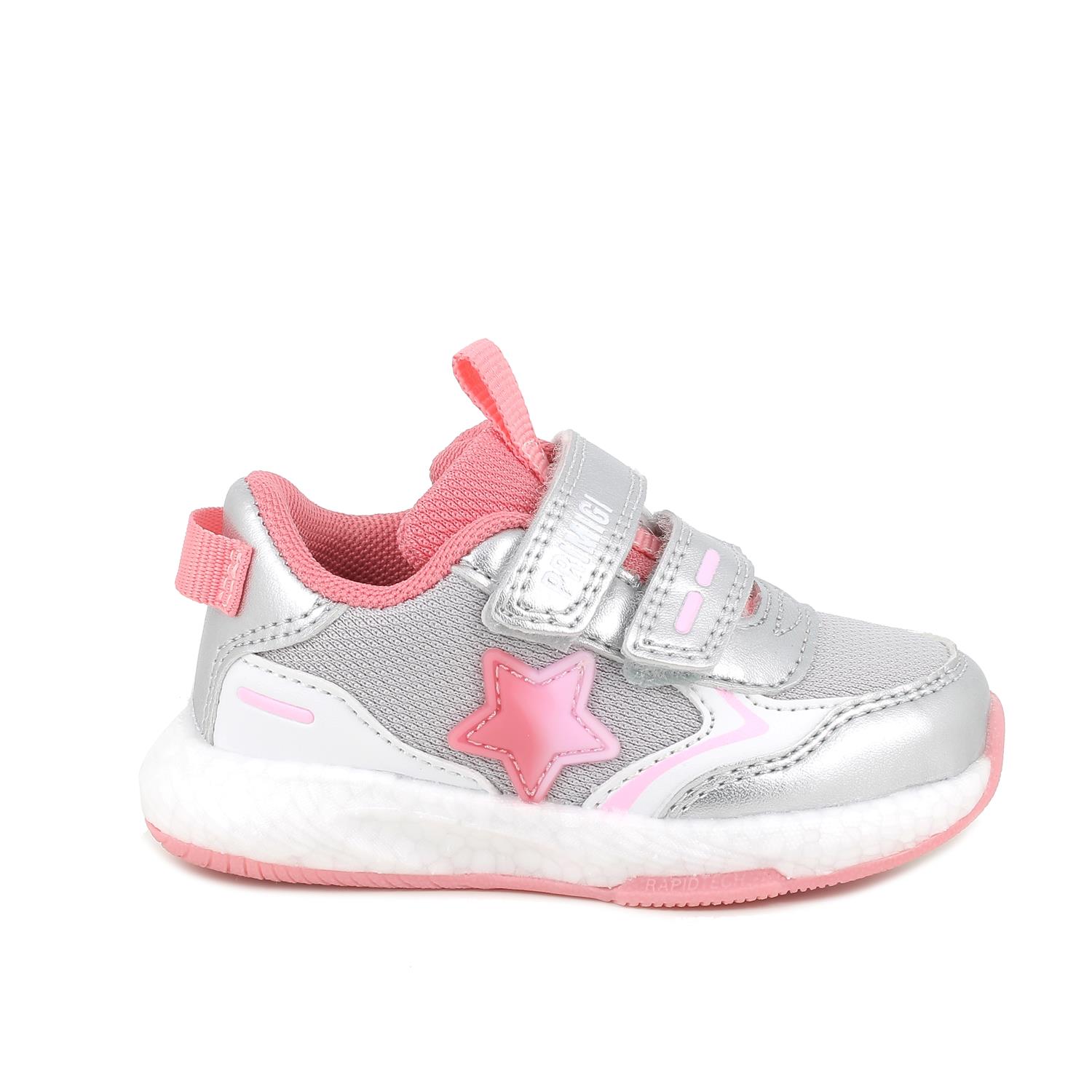 MÄDCHEN SNEAKER SILBER MIT VELCRO