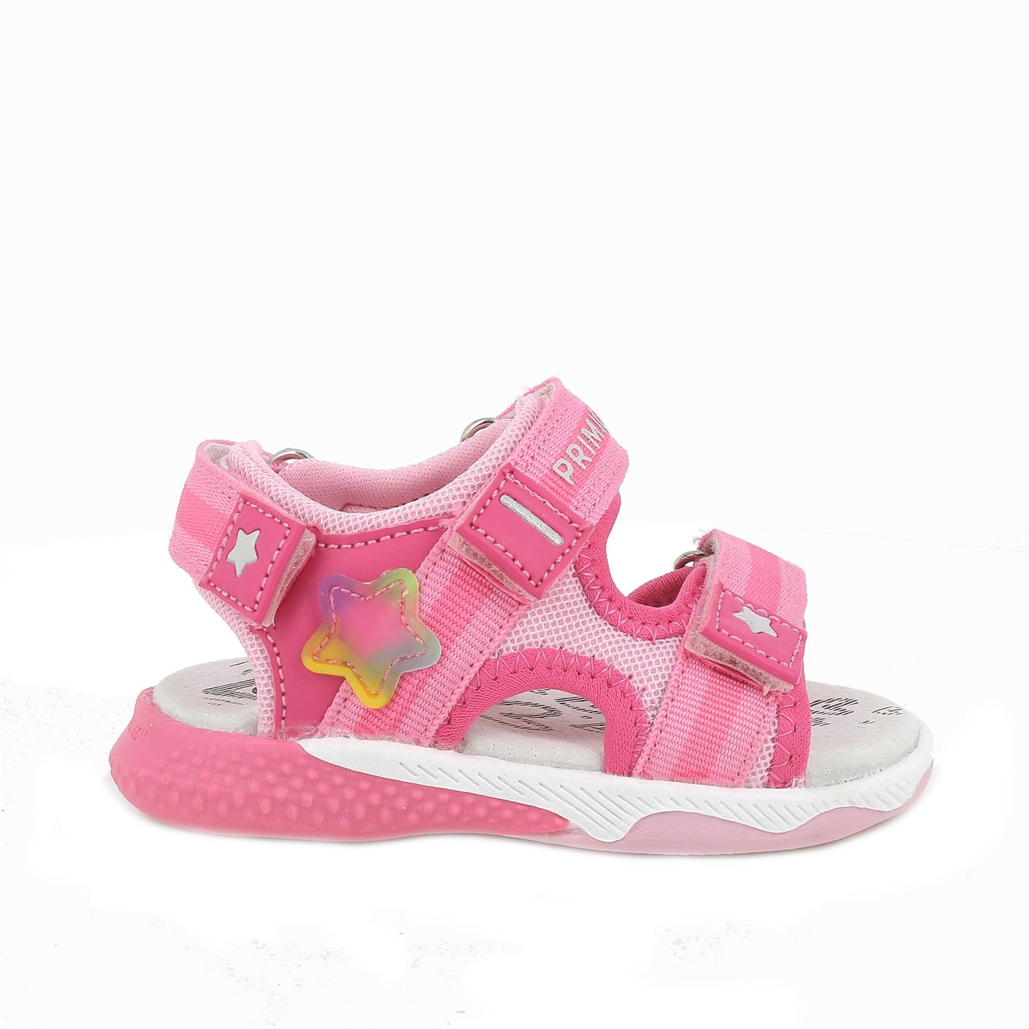 Sandali da bambina fuxia e rosa con strap