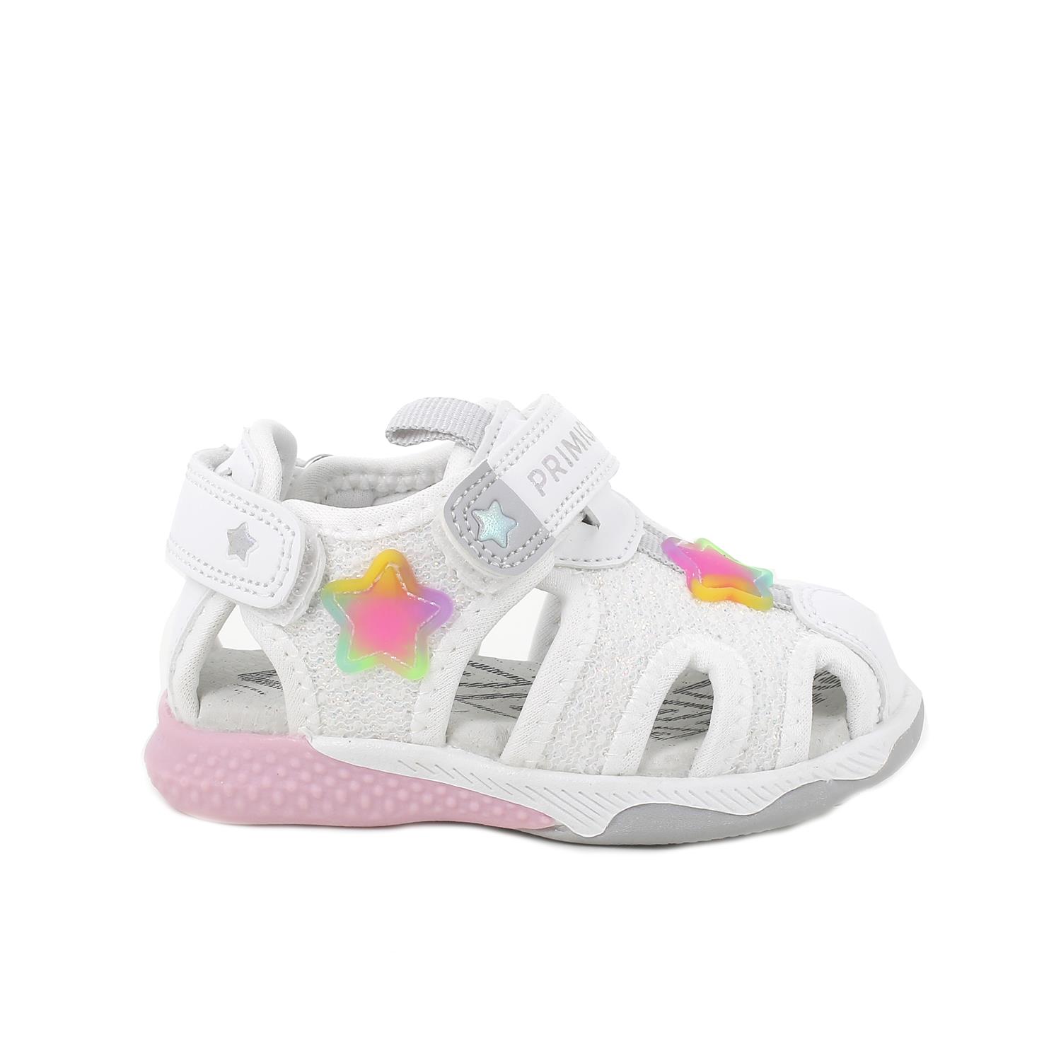 Sandalia para niña blanco con velcro
