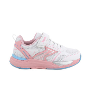 Sneaker pour fille blanc et rose avec velcro Sneaker pour fille blanc et rose avec velcro
