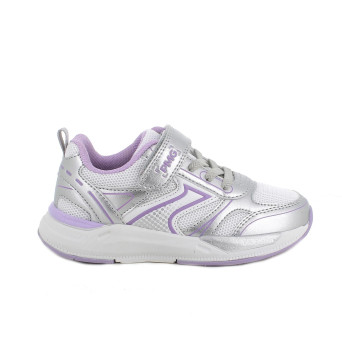 Sneakers for girls silver and purple with velcro Sneakers for girls silver and purple with velcro
