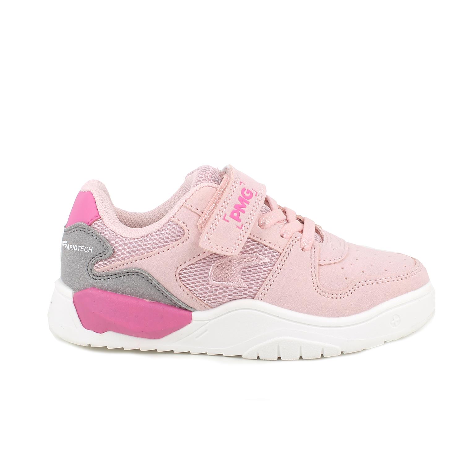 Sneakers da bambina rosa con strap