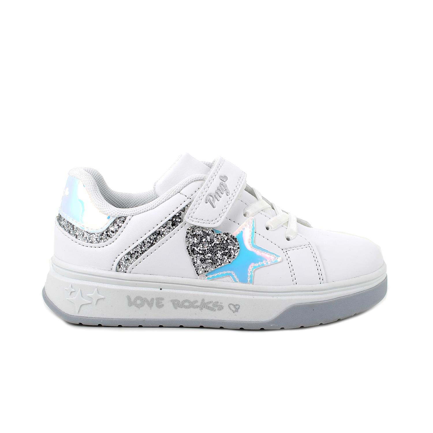 Sneakers for girls white with velcro