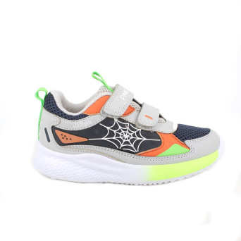 Sneakers for boys grey and blue with velcro Sneakers for boys grey and blue with velcro