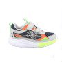 Sneakers da bambino grigio e blu con strap Sneakers da bambino grigio e blu con strap