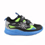 Sneakers da bambino nero e grigio con strap Sneakers da bambino nero e grigio con strap