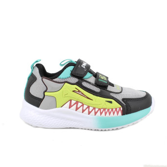 Sneakers for boys grey and black with velcro Sneakers for boys grey and black with velcro
