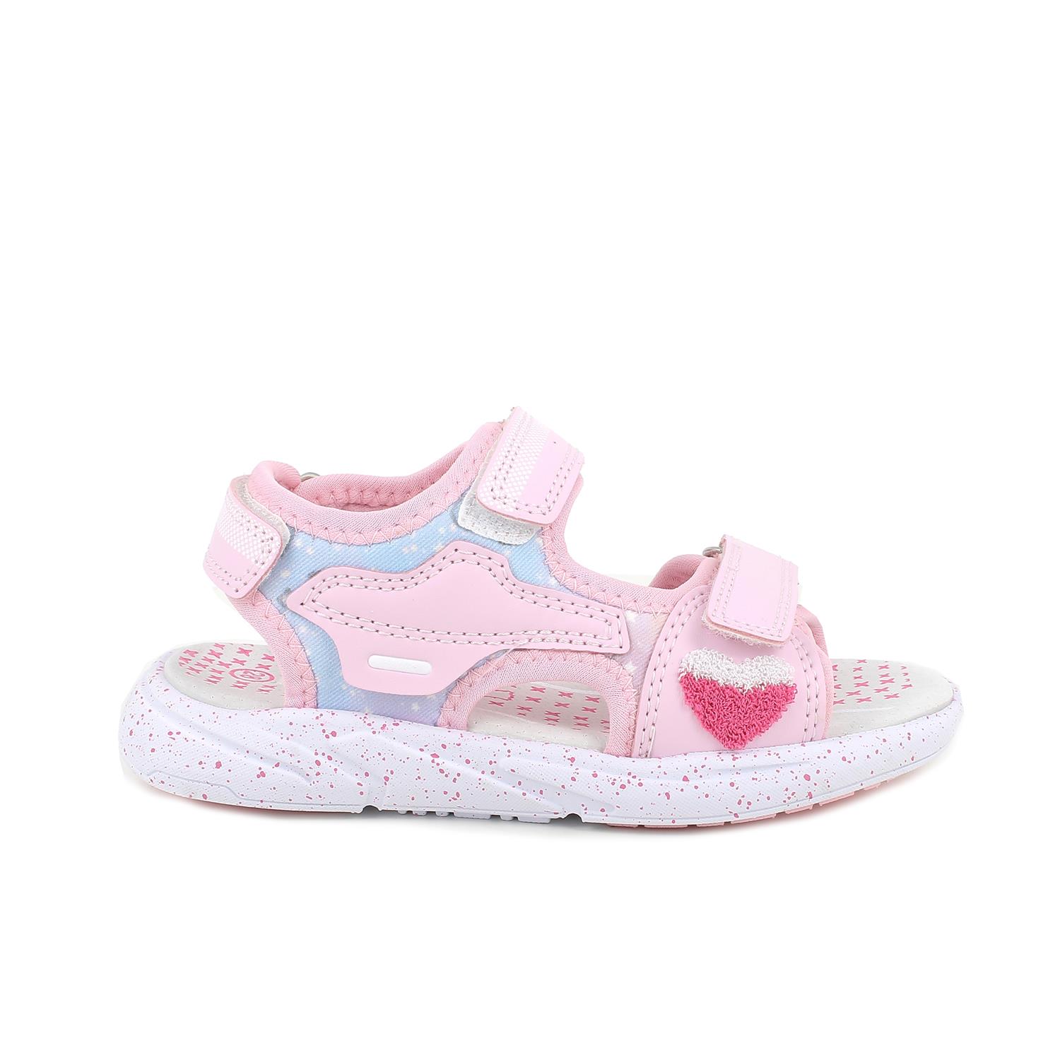 Sandali da bambina rosa con strap