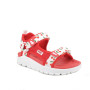 MÄDCHEN SANDALE ROT UND WEISS MIT VELCRO MÄDCHEN SANDALE ROT UND WEISS MIT VELCRO