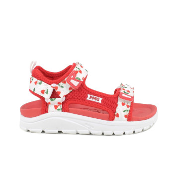 Sandale pour fille rouge et blanc avec velcro Sandale pour fille rouge et blanc avec velcro