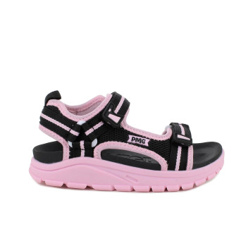 Sandale pour fille noir et rose avec velcro Sandale pour fille noir et rose avec velcro