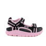 Sandalia para niña negro y rosa con velcro Sandalia para niña negro y rosa con velcro