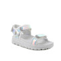 Sandale pour fille argent et blanc avec velcro Sandale pour fille argent et blanc avec velcro