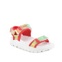 Sandale pour fille rouge et rose avec velcro Sandale pour fille rouge et rose avec velcro