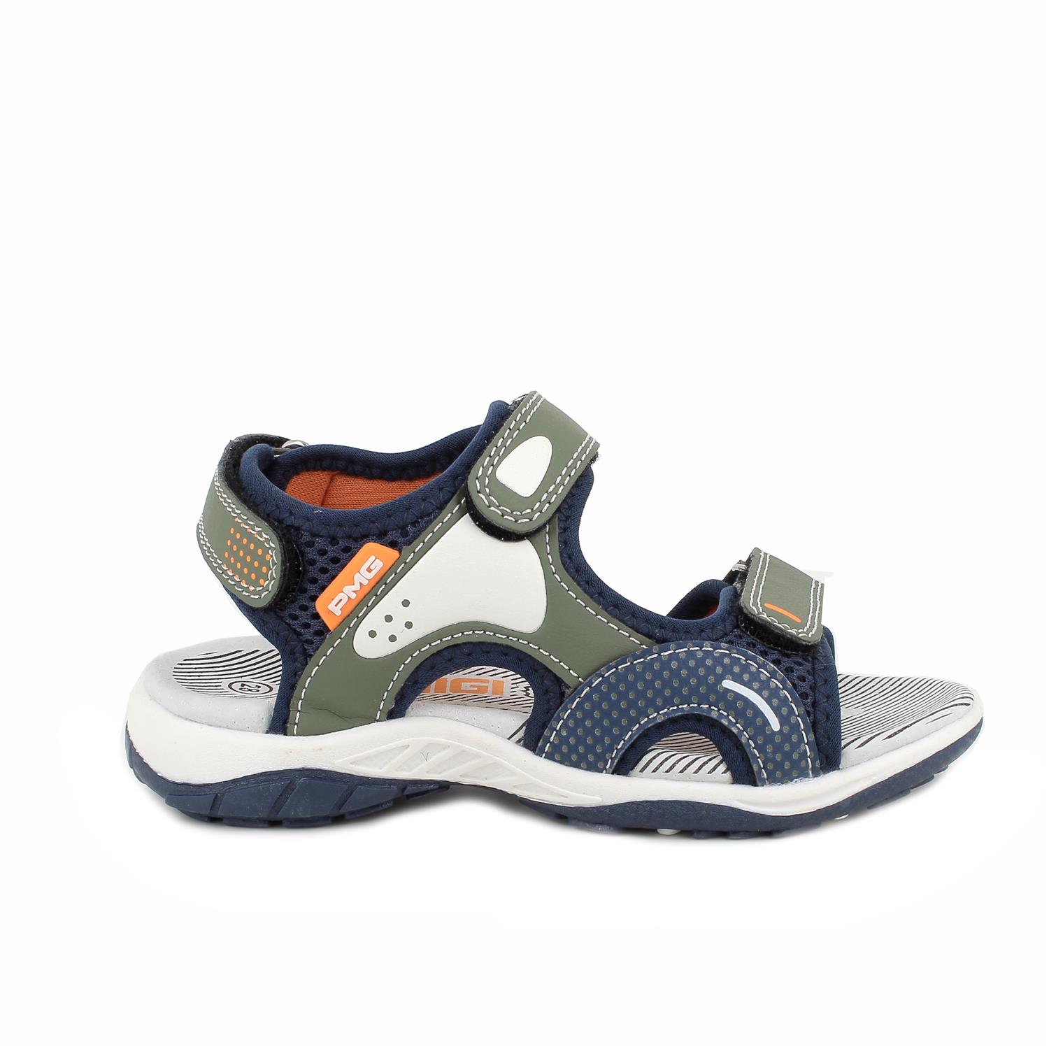 Sandals for boys green and blue with velcro