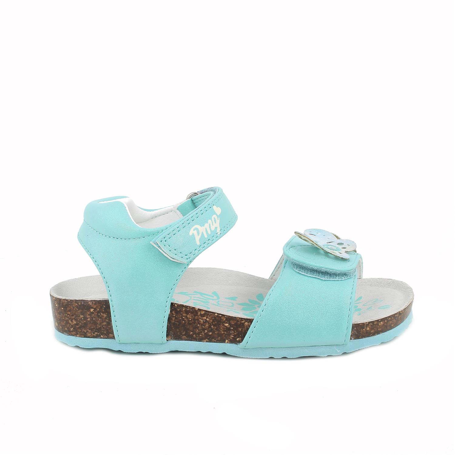 Sandali da bambina turchese con strap