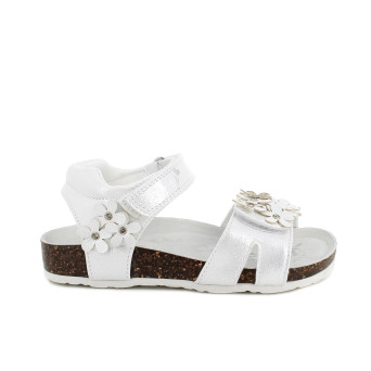 Sandalia para niña blanco con velcro Sandalia para niña blanco con velcro