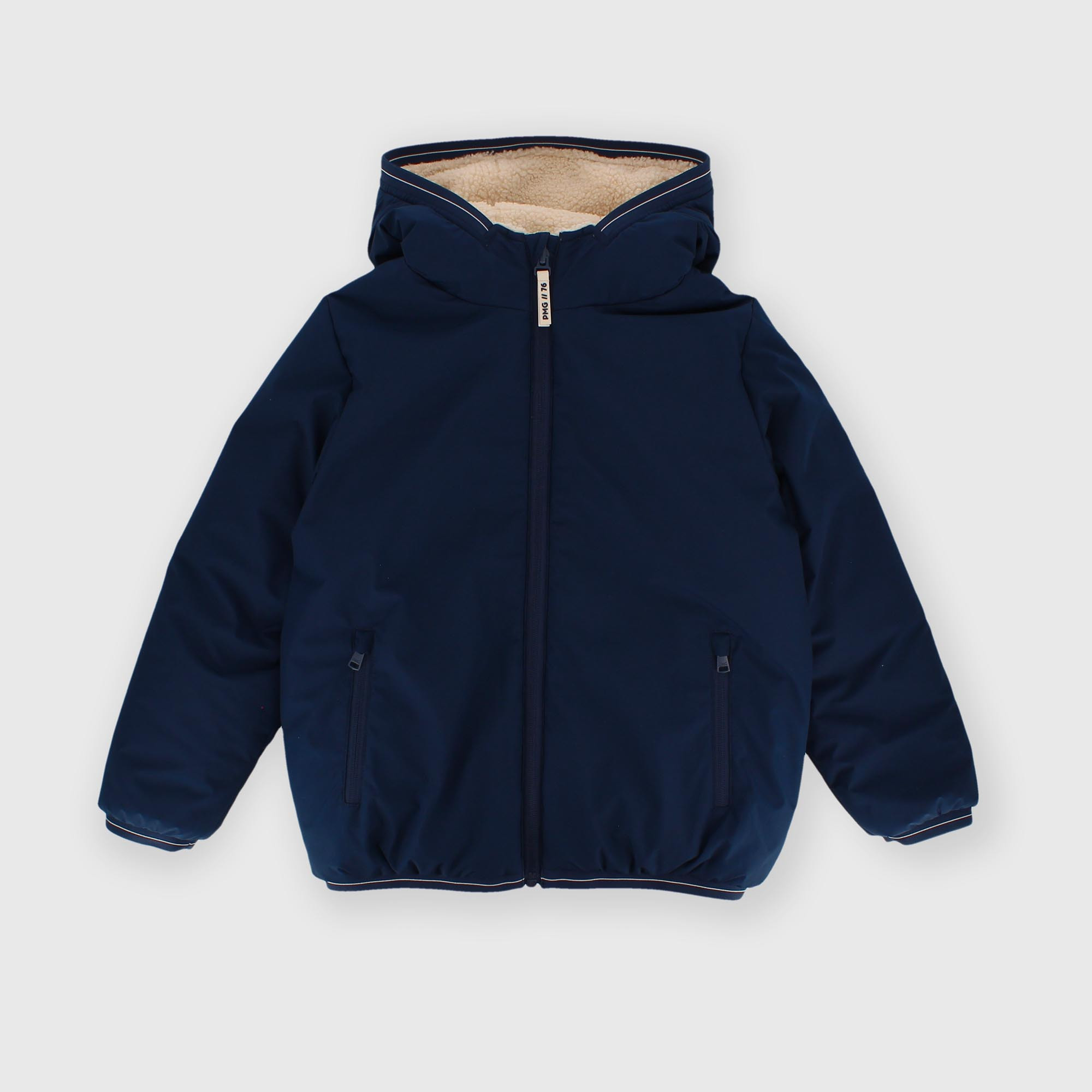 Giubbino con cappuccio da bambino blu