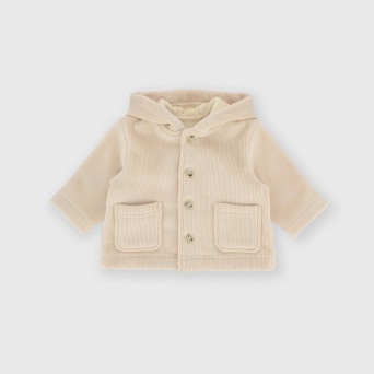 Blouson avec capuchon pour garçon beige Blouson avec capuchon pour garçon beige