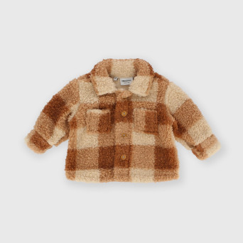 Jungen Jacke in Fleece Braun Jungen Jacke in Fleece Braun