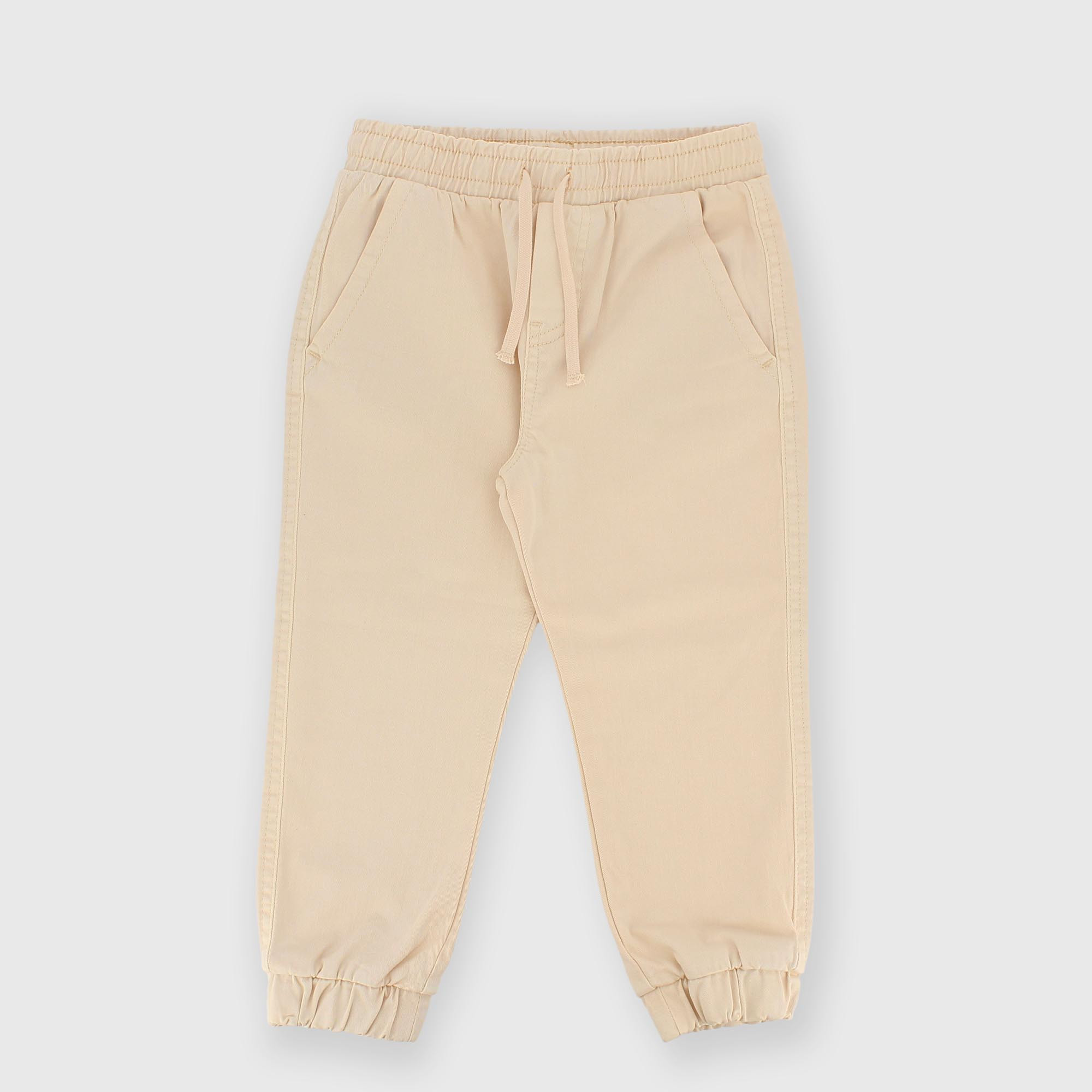 Gabardine trousers for boy beige