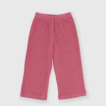 Pantalone in costina da bambina rosa Pantalone in costina da bambina rosa