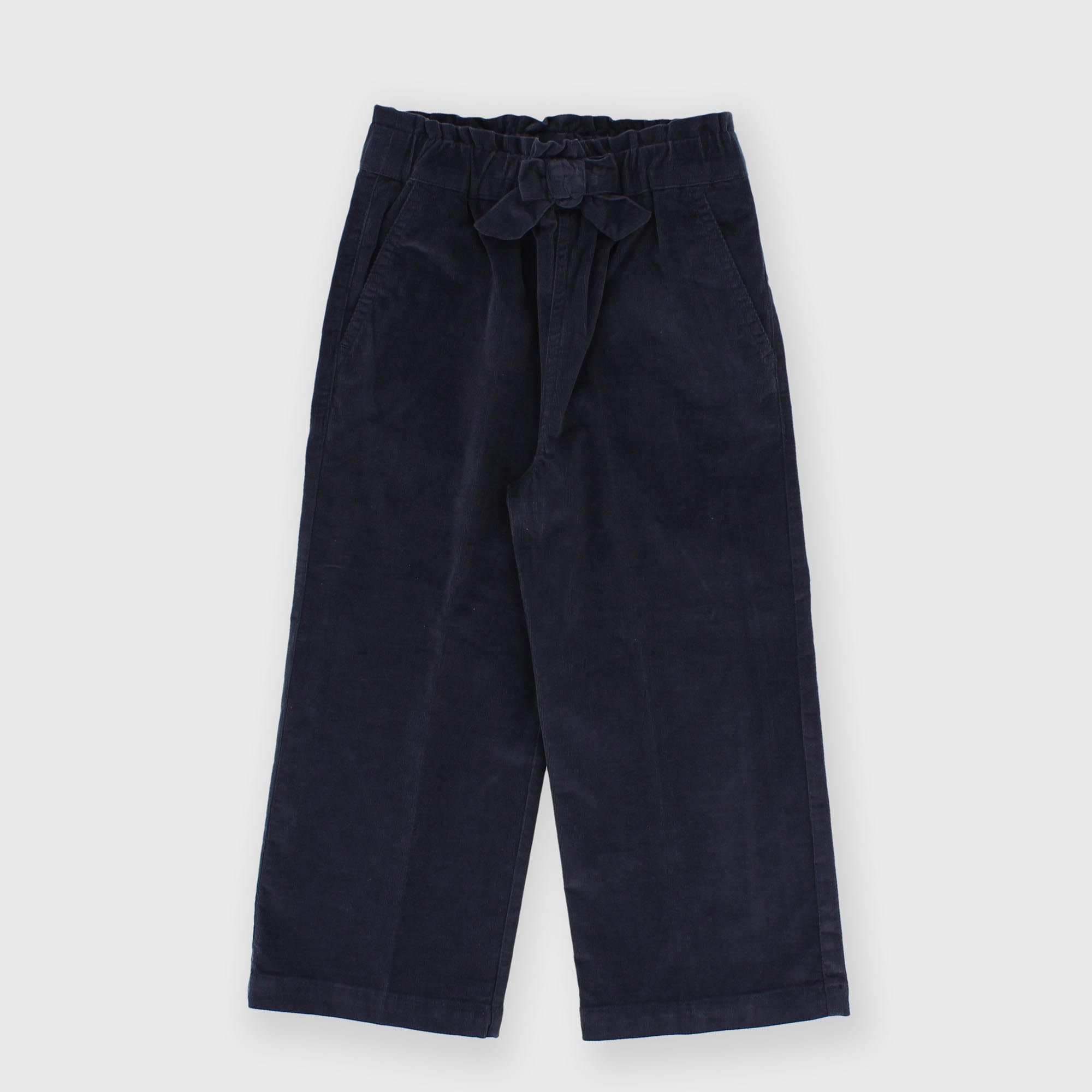 Pantalone&#x20;in&#x20;velluto&#x20;da&#x20;bambina&#x20;blu