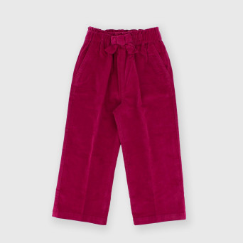 Pantalone in velluto da bambina rosa Pantalone in velluto da bambina rosa