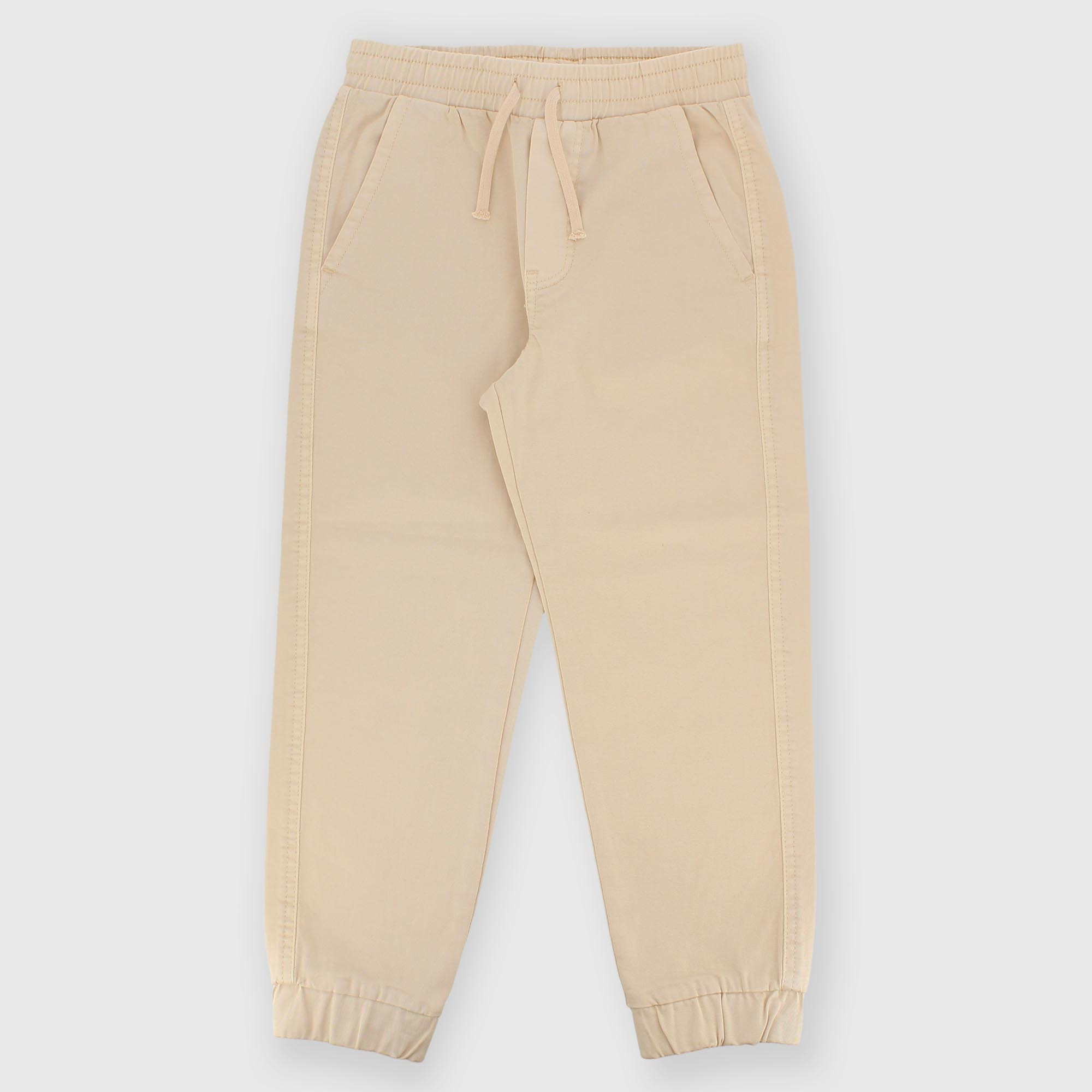 Gabardine trousers for boy beige