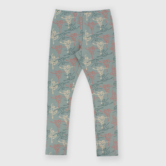 Leggings in jersey da bambina blu Leggings in jersey da bambina blu