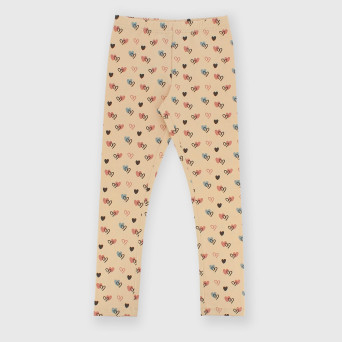 Leggings in jersey da bambina beige Leggings in jersey da bambina beige