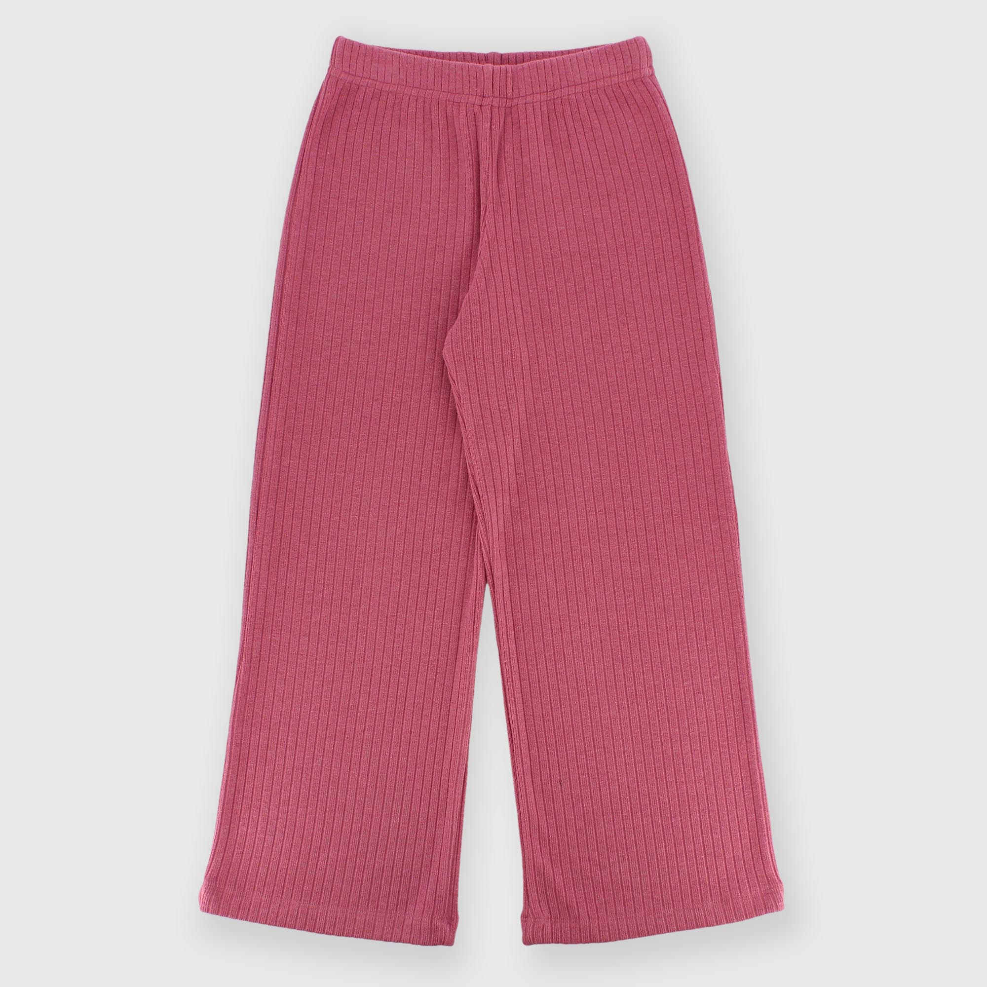 Mädchen Hose in Feinripp Rosa