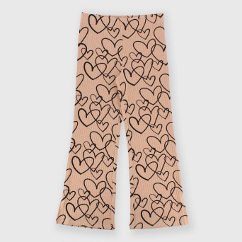 Leggings in costina da bambina rosa Leggings in costina da bambina rosa