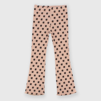 Leggings in costina da bambina rosa Leggings in costina da bambina rosa