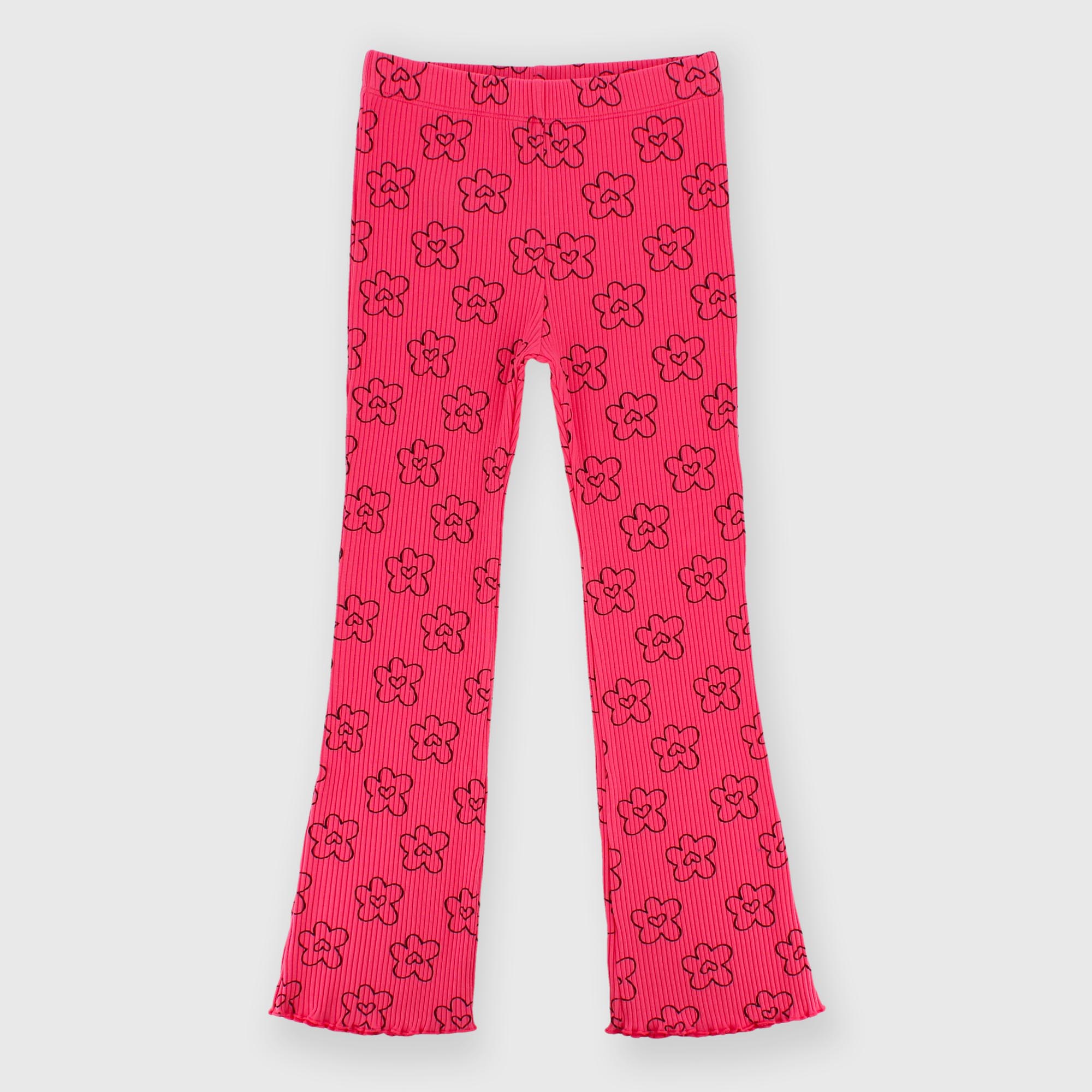 Mädchen Leggings in Feinripp Rosa