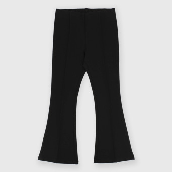 Leggings in punto milano da bambina nero Leggings in punto milano da bambina nero