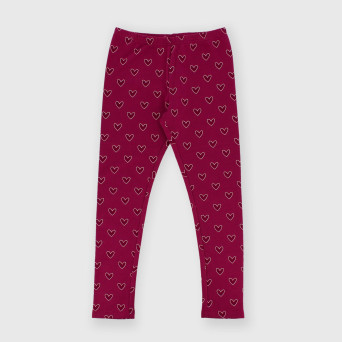 Leggings in felpa da bambina rosa Leggings in felpa da bambina rosa