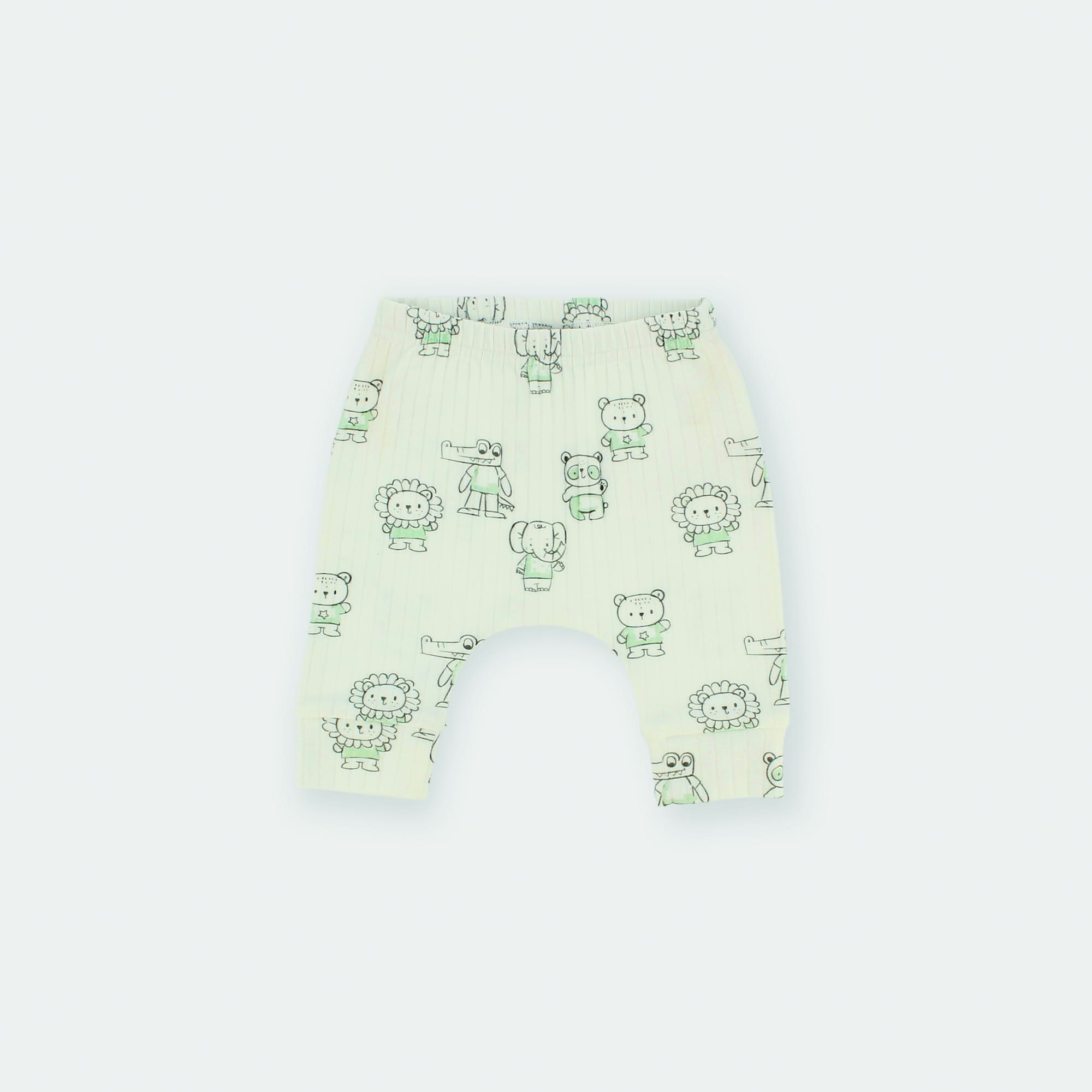 Pantalone in costina da bambino bianco