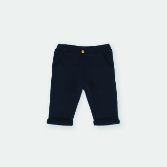 Jungen Hose in Plüsch Blau Jungen Hose in Plüsch Blau
