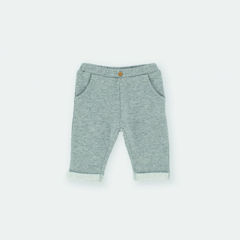 Jungen Hose in Plüsch Grau Jungen Hose in Plüsch Grau