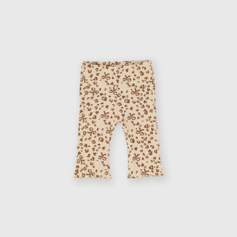 Pantalone in costina da bambina beige Pantalone in costina da bambina beige
