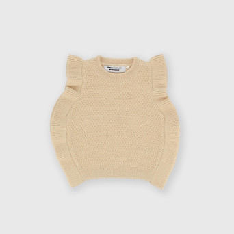 Gilet da bambina beige Gilet da bambina beige