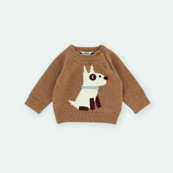 Свитер для мальчиков, коричневый Свитер для мальчиков, коричневый